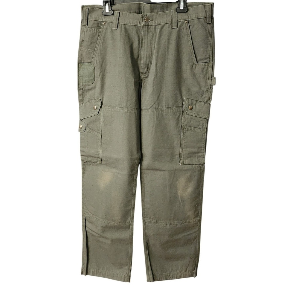 Carhartt Mens Rugged Fit Ripstop Cargo Gorpcore Work Pants Moss Green 36x32